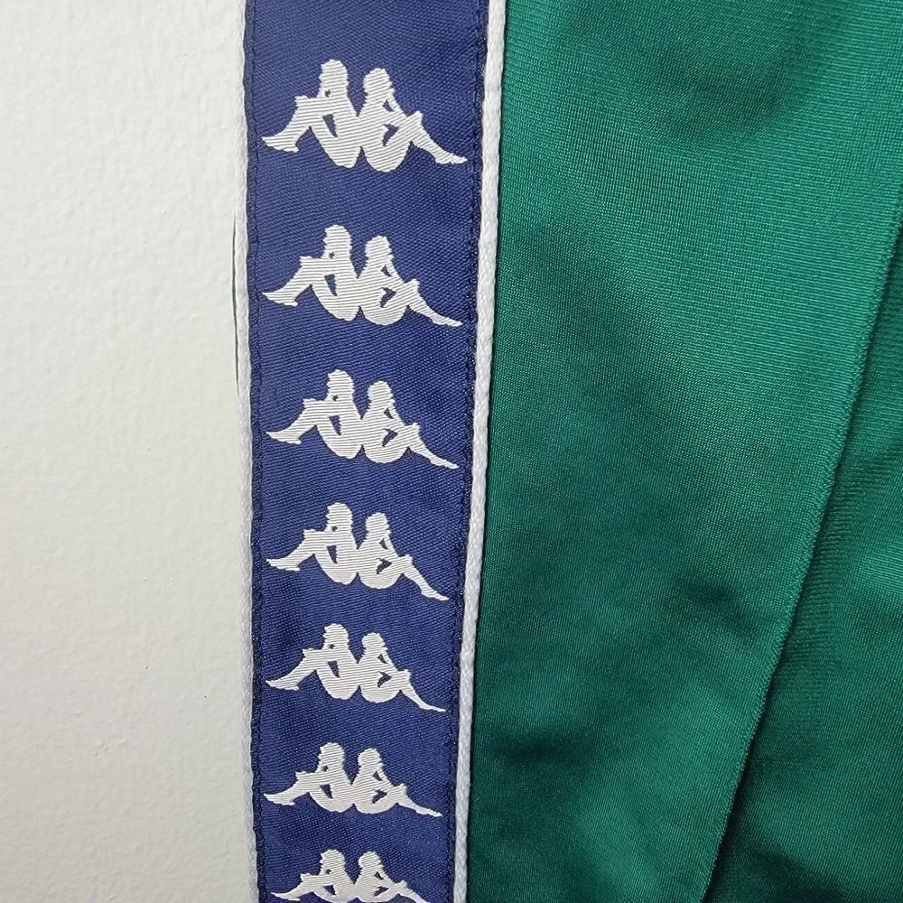 Kappa Green & Navy 222 Banda Track Pants Size Medium